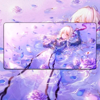 Violet Evergarden Anime Mousepad Mouse Pad Mouse Mat With Pad Prime Gaming XXL Keyboard Pad Stitch 5 - Violet Evergarden Merch