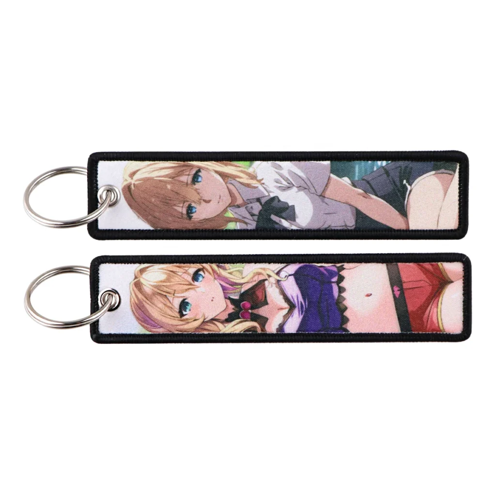 Violet Evergarden Embroidered Key Fobs Anime Key Tag Keychain For Motorcycles Cars Key Ring Accessories Gifts 1 - Violet Evergarden Merch