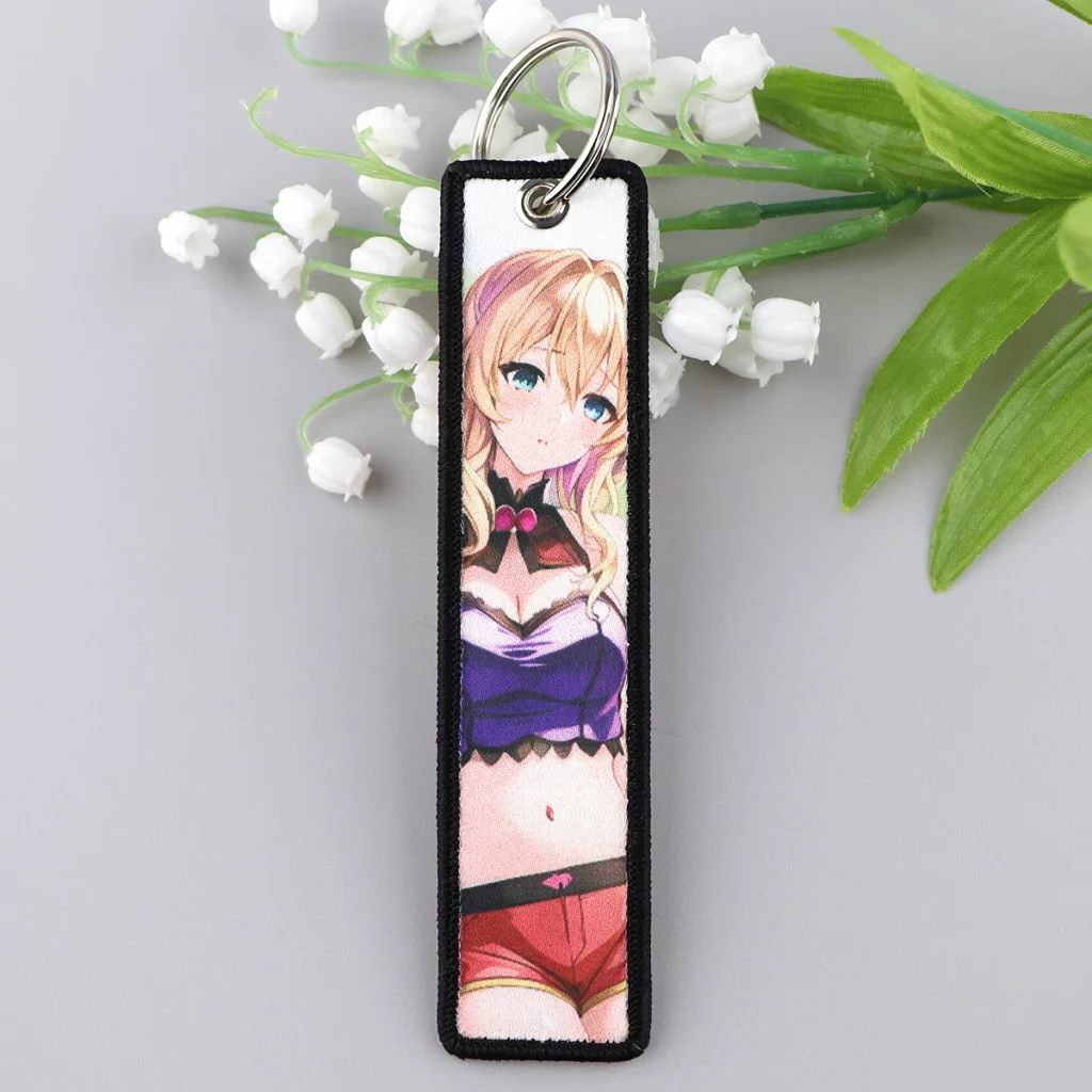 Violet Evergarden Embroidered Key Fobs Anime Key Tag Keychain For Motorcycles Cars Key Ring Accessories Gifts 3 - Violet Evergarden Merch