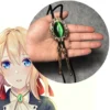 Violet Evergarden Long Necklace Cosplay Halloween Costumes Accessories Gem Pendant Sweater Chain Women Jewelry Collection Props - Violet Evergarden Merch