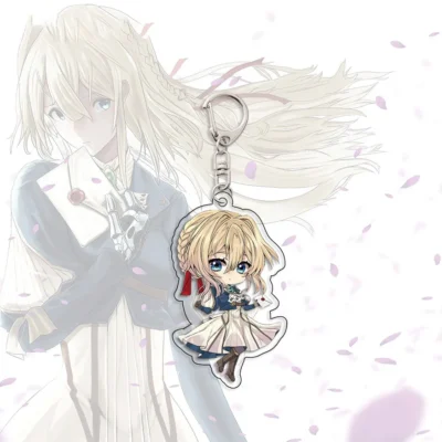 Anime Violet Evergarden Acrylic Keyring Figure Model Cartoon Cosplay - Violet Evergarden Merch