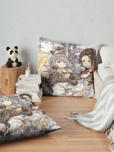 Violet Evergarden The Girls Throw Pillow - Violet Evergarden Merch